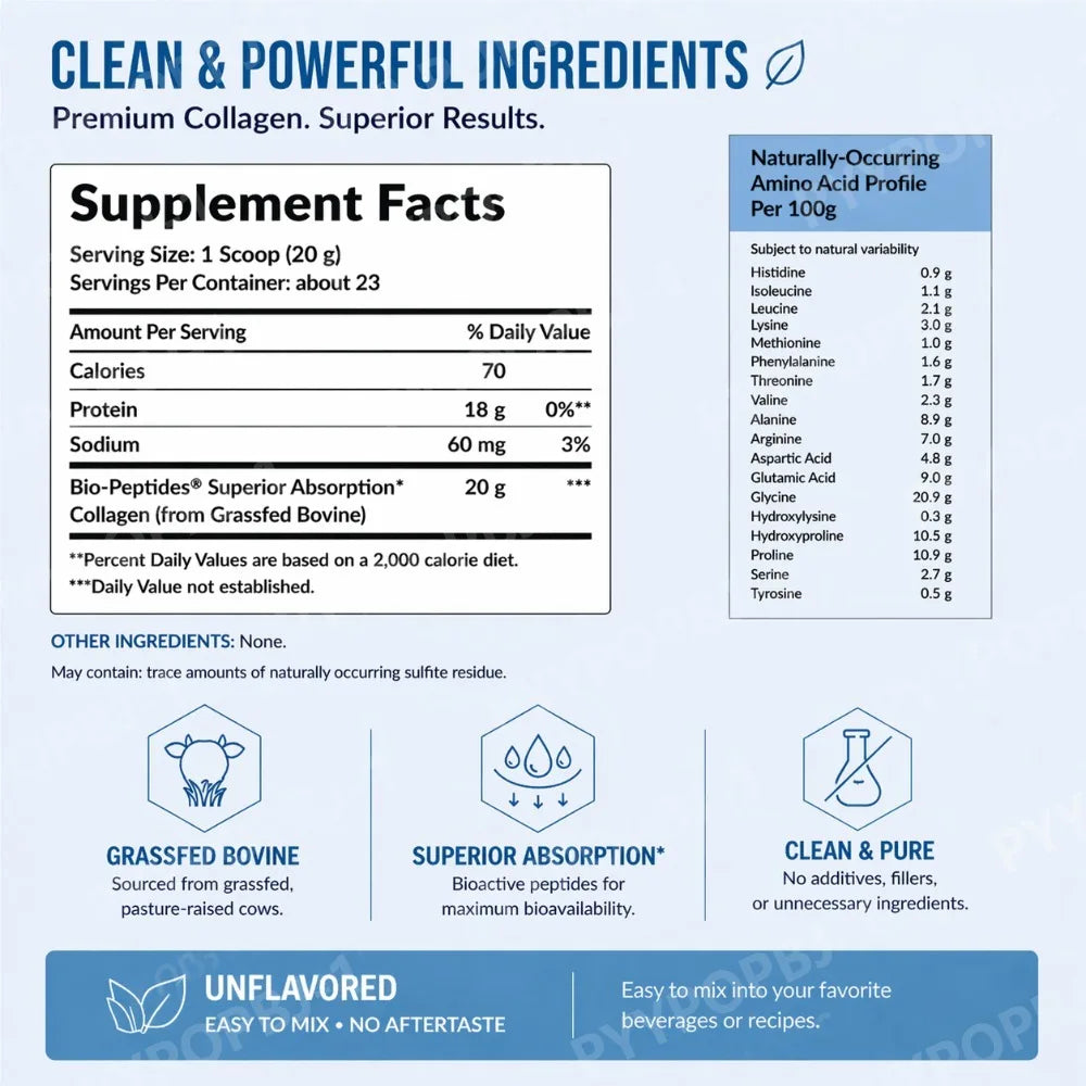 Collagen Peptides Unflavored Protein Powder